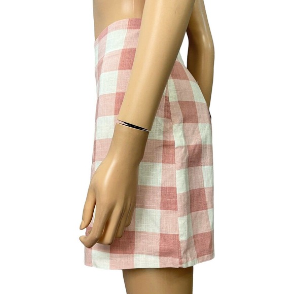 Forever 21 Gingham Mini Skirt Straight Fit Woven Casual - Picture 3 of 6